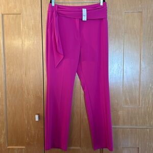 🩷 NWT New York & Company Pink Slacks Trousers Pants w/ front sash size 14